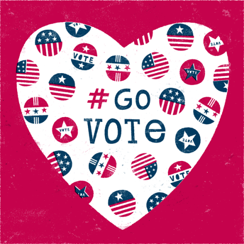 We HEART democracy! Lovely #GoVote illustration by@StuartHDesign
Find hundreds of#GoVote&amp;#Votaartwork atgovote.orgyou can share to encourage your friends, family and neighbors to vote on November 4th.
Follow us onTwitter,Facebook,Instagram, andPinterestfor all the latest art and updates!