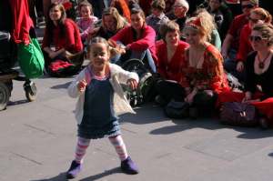 Little girl dancing