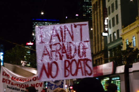 Placard - I Ain't Afraid of No Boats