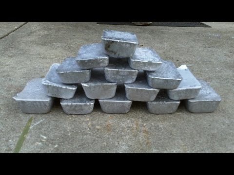 Smelting Lead Wheel Weights Into Bars / Ingots