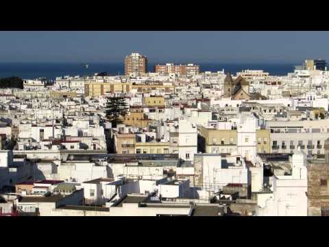 Landscape from Cadiz Cathedral, Catedral de Santa Cruz de Cadiz, Cadiz, Andalusia, Spain