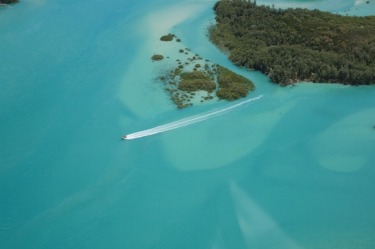 I found myself in a chopper over Willie Creek, north of Broome, in November 2013 thanks to the in-laws (no relation to Bronwyn Bishop). The view and colours from up high were unique and incredible. As if on cue this tinnie raced off across the water below, leaving behind a white trail of foam. I jumped on the opportunity, framed a photo and hoped for the best as we passed quickly overhead.