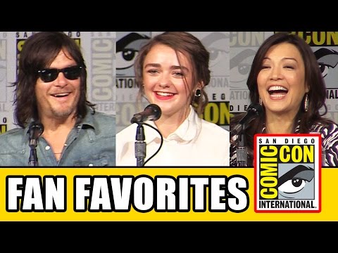 Fan Favorites Comic Con Panel - Maisie Williams, Ming-Na Wen, Norman Reedus, Eliza Taylor