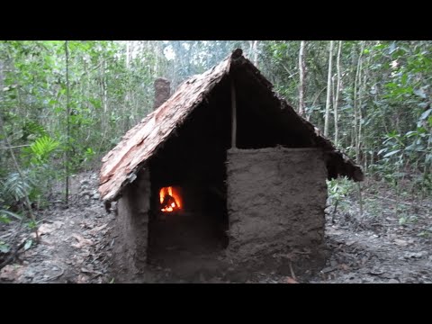 Building a primitive wattle and daub hut from scratch