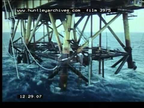 North Sea Oil Rigs, 1970's - Film 3975