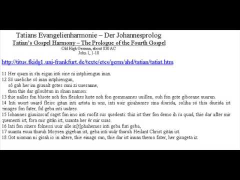 The Prologue of the Fourth Gospel (John) - Read in Old High German