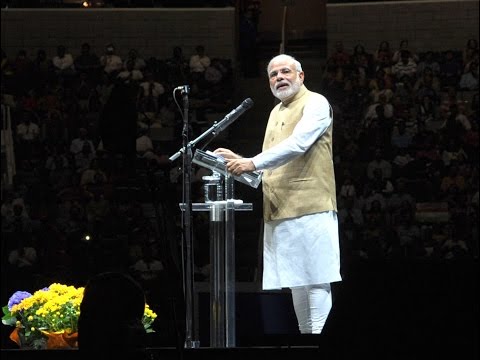 PM Shri Narendra Modi at the Indian Community reception at SAP Centre San Jose, California