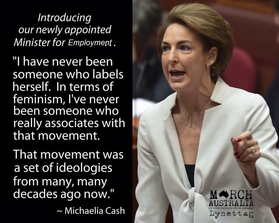 Minister for Employment, Michaelia Cash