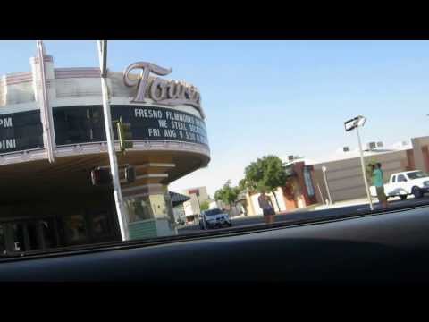 Tower District - Driving Through Fresno California