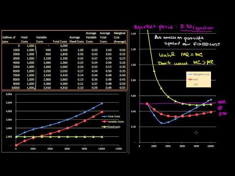 Marginal Revenue and Marginal Cost