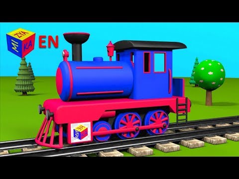 Educational cartoons for children. Construction game. Steam locomotive. Choo-choo trains for kids.