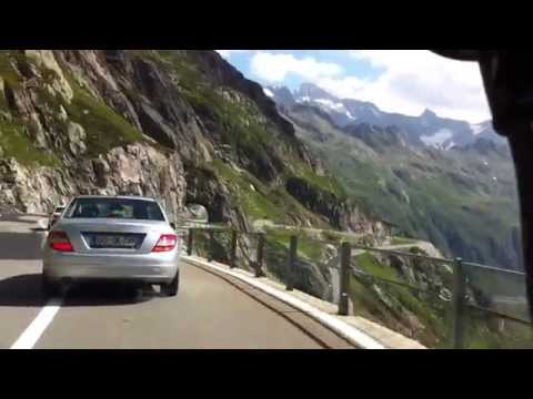 Driving in Swiss Alps