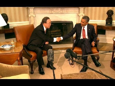 President Obama Meets with UN Secretary General Ban Ki-moon