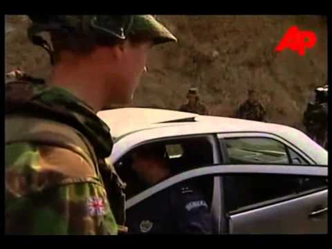 Serbian Police (Criminals) disarmed by British Soldiers NATO/KFOR - Kosovo War 1999