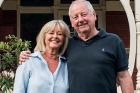 MELBOURNE, AUSTRALIA - OCTOBER 20:  John d'Helin poses for a photo with his wife Pat at their Malvern home on October 20, 2015 in Melbourne, Australia. The couple are auctioning their house on the biggest auction day of the year when almost 1500 auctions will take place.  (Photo by Josh Robenstone/Fairfax Media)