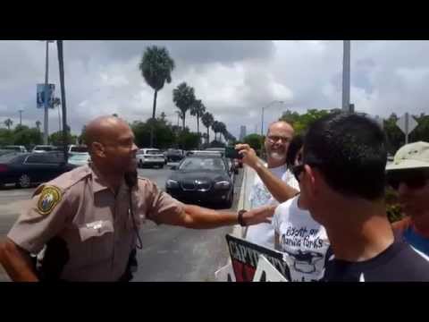 Miami Dade County Police Harassment - 5/24/2015 Officer Cadet Threatens Protestor