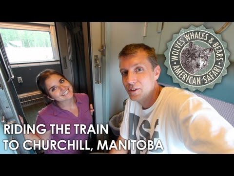 Riding the VIA Rail train from Thompson to Churchill, Manitoba