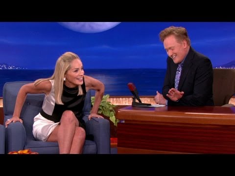 Sharon Stone Recreates Her "Basic Instinct" Leg Cross