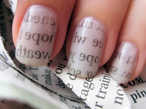 Newspaper Nail Art