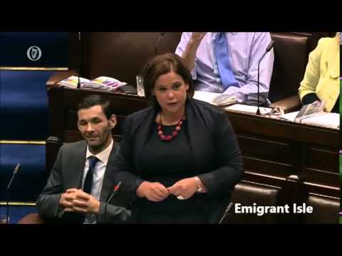 Mary Lou Mcdonald kicked out of the Dáil in post budget 2015 debate