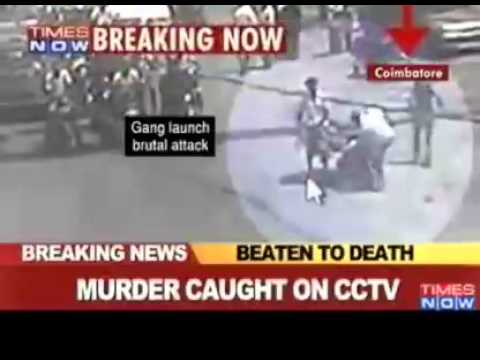 Shocker  Brutal murder caught on CCTV   Video   The Times of India