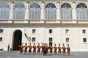 File - A view of an honour guard at the Vatican.