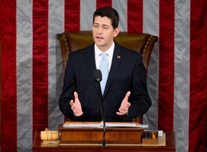 Newly elected House Speaker Paul Ryan of Wis., speaks in the House Chamber on Capitol Hill in Washington, Thursday, Oct. 29, 2015.