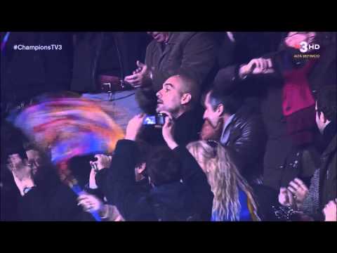 Pep Guardiola reacciones en el FC Barcelona vs Manchester City