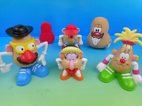 2002 MR. POTATO HEAD SET OF 6 JACK IN THE BOX KIDS MEAL TOYS VIDEO REVIEW