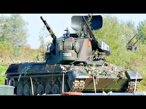 US Stryker & Romanian Gepard Anti-aircraft Tank River Crossing