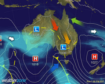 Todays Synoptic weather chart