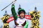 Princely success ... Michelle Payne takes her victory lap.