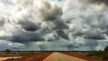 Rain on the Stuart Highway, NT - 