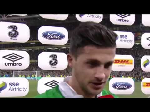 Republic of Ireland v Germany - Post Match Interview - Shane Long (8/10/15)