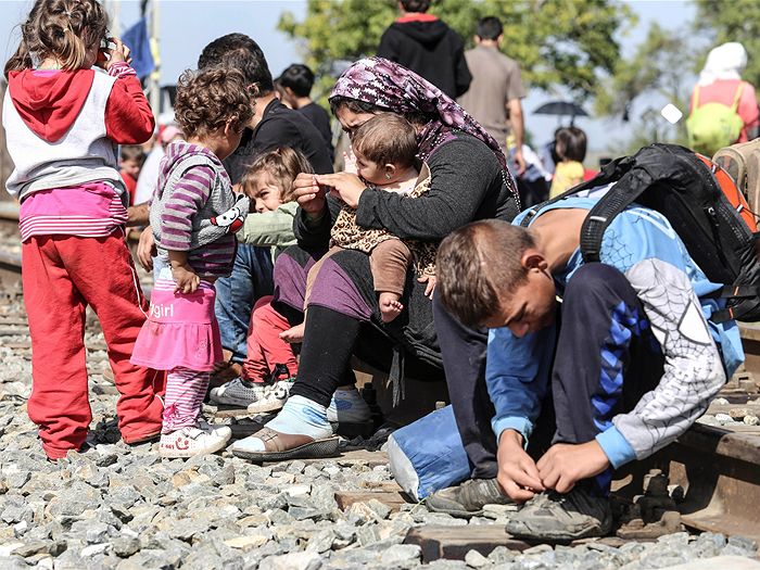 Thousands of refugees wait to cross the border from Serbia to Tovarnik in Croatia. MSF offers medical attention to the refugees arriving to Tovarnik (Croatia) after Hungary closed its borders. Refugees wait at the Tovarnik train station for trains and buses to take them to Zagreb (Croatia). MSF teams in Croatia comprise 14 people, made up of medical and logistics staff. MSF teams run mobile clinics to cover the wide area in which refugees are settled after  their trip from Serbia. 
Copyright: Juan Carlos Tomasi/MSF 
