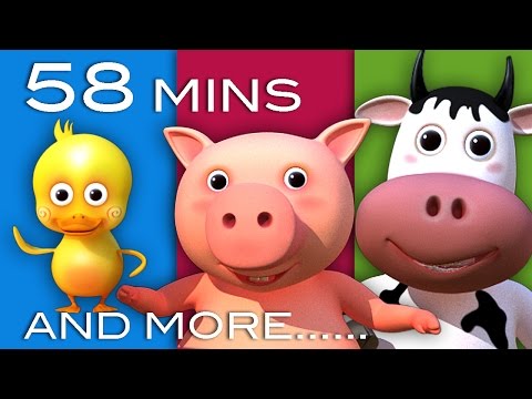 Old MacDonald Had A Farm & More Nursery Rhymes! | 32 Videos | 58 Minutes Long | 3D Animation in HD