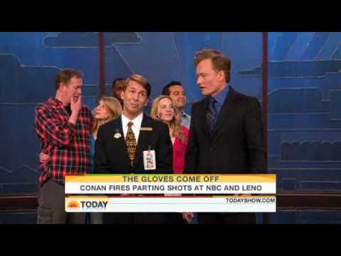 Conan O'Brien sticks it up to NBC and Jay Leno