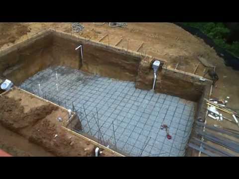 Inground swimming pool building process - step by step