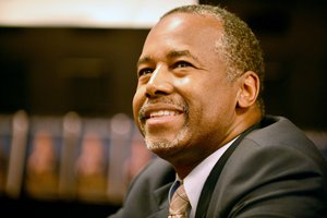 Presidential candidate Dr. Ben Carson is seen at Barnes and Noble where he made an appearance to sign copies of his book 'A More Perfect Union' on November 5, 2015 in Miami, Florida.