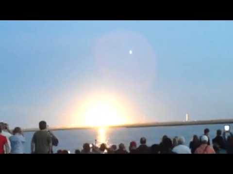 Shockwave from Antares Orbital Science Rocket Explsion