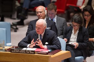 File - Staffan de Mistura, Special Envoy of the Secretary-General for Syria, briefs the Security Council, 29 July, 2015.