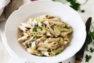 Diabetes-friendly penne boscaiola