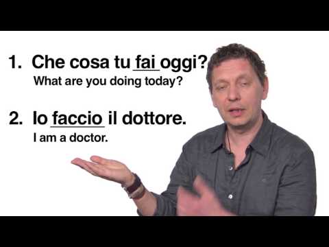 Italian Language Lessons: The Verb Fare - to Do or Make