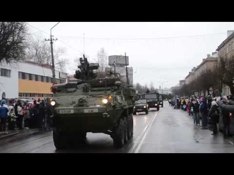 The military parade in Narva (Estonia) 02/24/2015