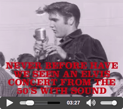 Tupelos Own Elvis Presley DVD, Never before have we seen an Elvis concert from the 50s with sound