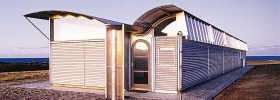 A classic Glenn Murcutt house, this one on the NSW south coast, "touching the earth lightly". 