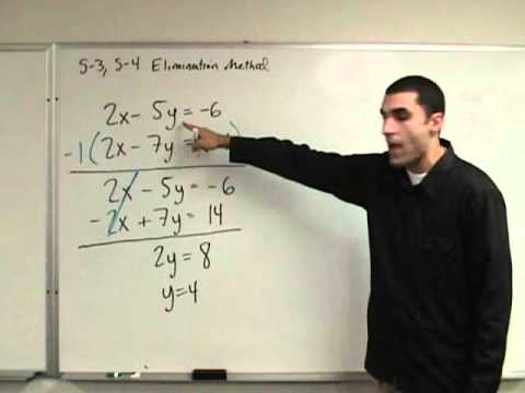 Algebra - Solving Systems of Equations - Elimination Method