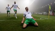 Robbie Brady celebrates giving Ireland the lead