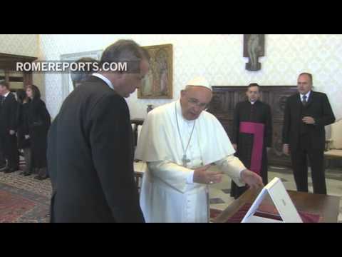 Pope Francis meets with the president of Slovakia