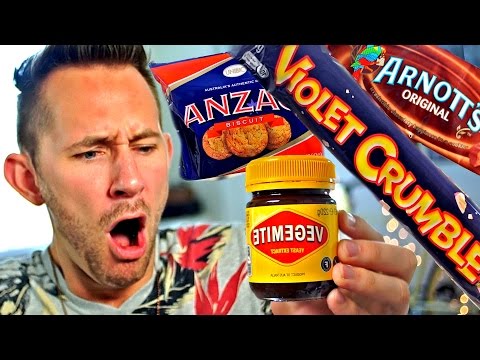 AMERICAN TRIES AUSTRALIAN FOODS